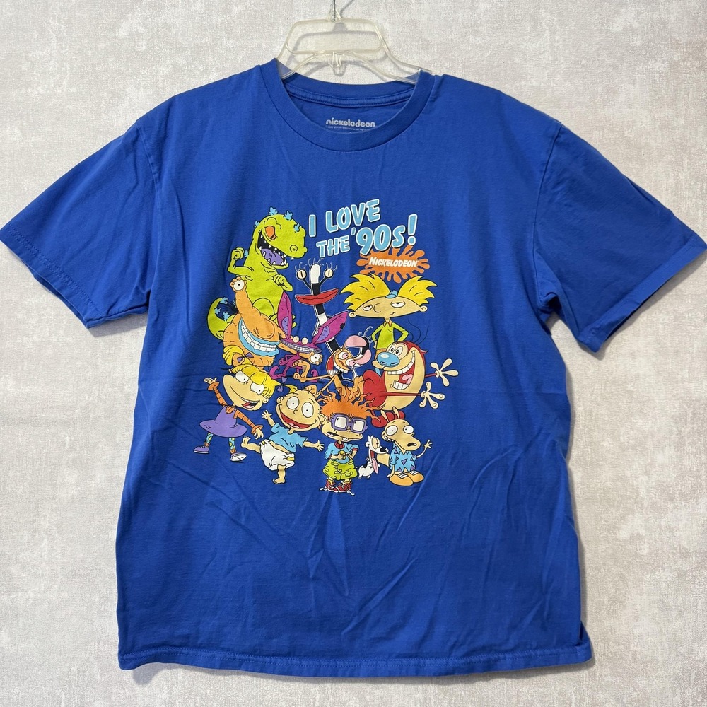 Nickelodeon Shirt Mens Large Blue I Love The 90s Rugrats Cartoon Graphic Tee